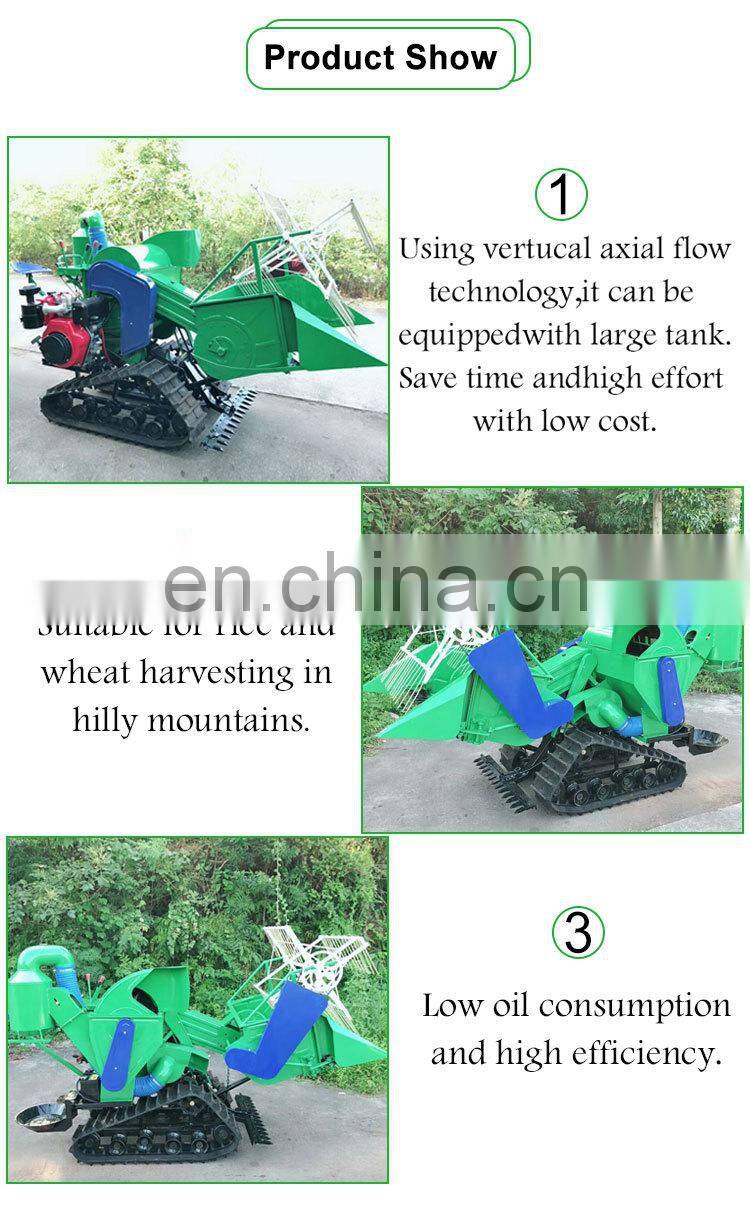 large output capacity portable engine combine rice mini harvester machine