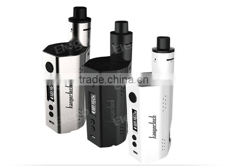 Elego offer 2016 New Arrival Kanger Dripbox 160w 18650 box mod kit bottom filling 7ml atomizer