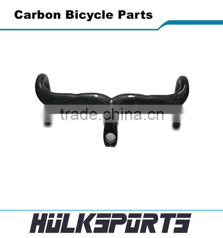 Hot sale riser bar with stem Inter cable 400/420/440mm road bike carbon handlebar matte carbon bicycle parts