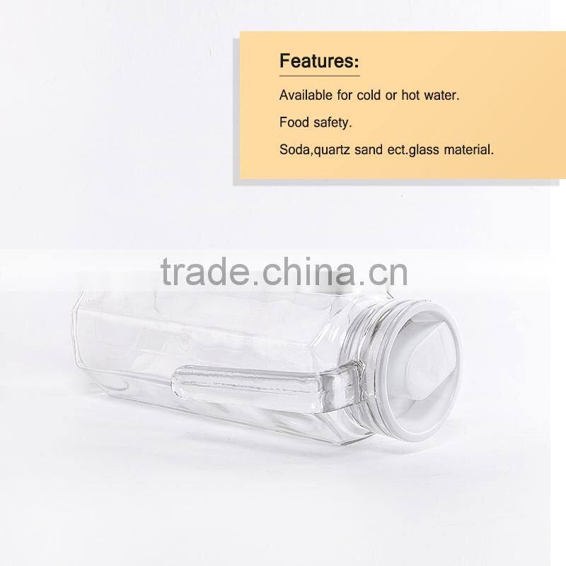 1.0L clear heat-resisting glass water jug with lid/glass tea pot