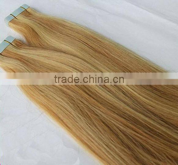 Brazilian hair weft in 100% human hair hot sale PU skin weft
