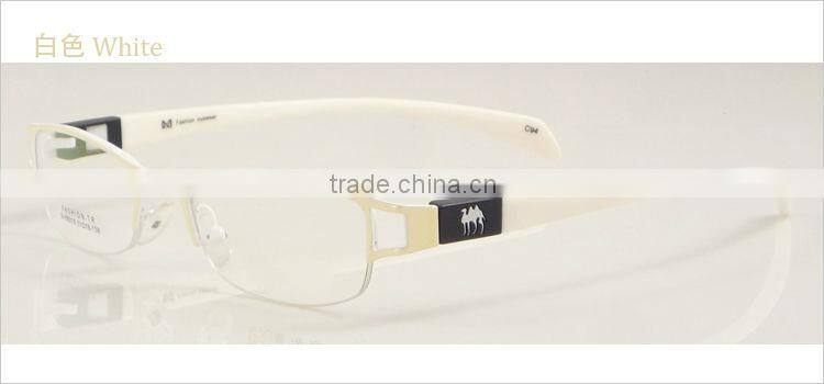 Style colored design full frame metal TR90 changeable temple for women eyewear