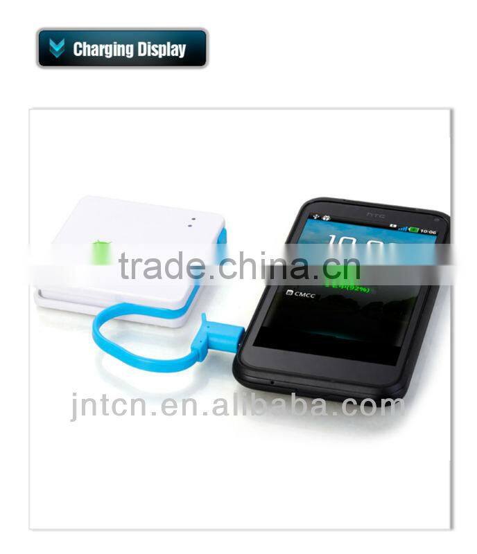 Promotion gift 5v mobile phone travel charger with CE&ROHS, with build in cable OEM is available