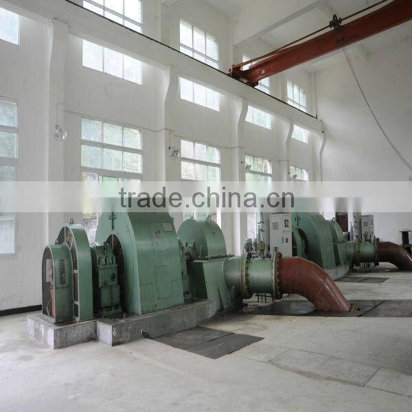 Turgo water turbine power plant