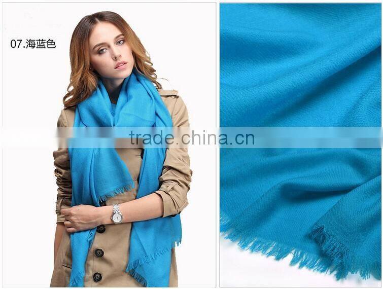 Tassel Plain Twill Indian Wool Cape Shawl