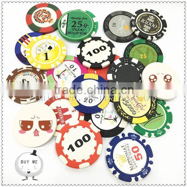 clay different colored sticker poker chips for sale