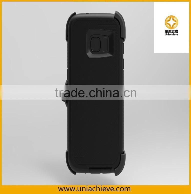 Case for Samsung S6/S7 Armor Hybrid Robot phone case with Full body covered red