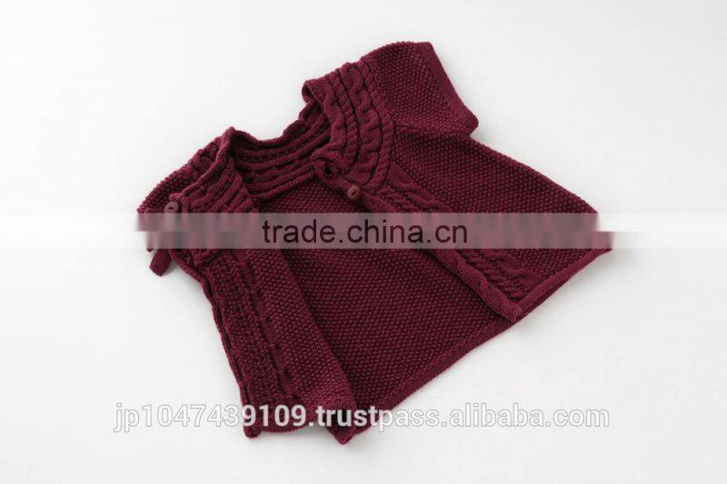 japanese wholesale product high quality products cute kids clothes infant baby wear knitted cardigan for girls