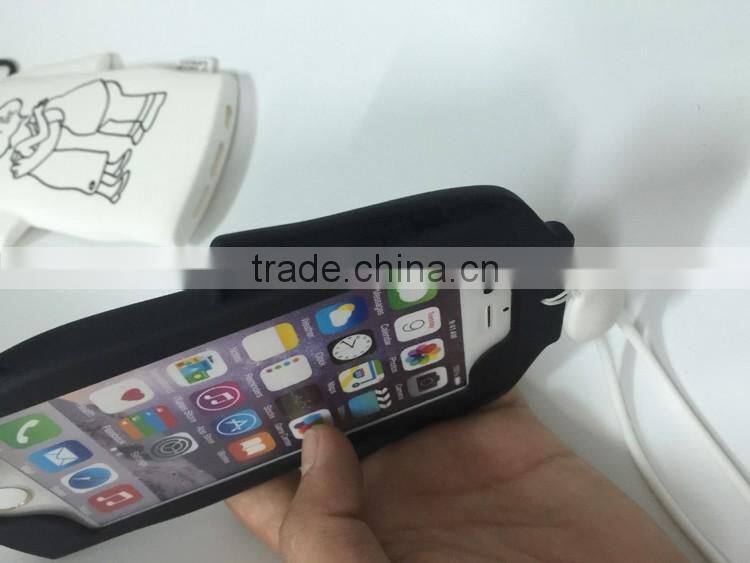 Popular fashion t-shirts design silicone case for iphone 6 with Lanyard