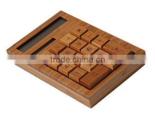Bamboo creative calculator ,Eco-friendly office products, bamboo calculator for hotel& coffe shop dispaly