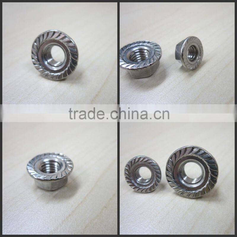 stainless steel hex flange nut m10 and m14 (DIN6923)