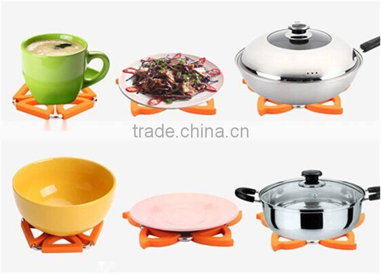 Top sell silicon foldable cup mat in tableware