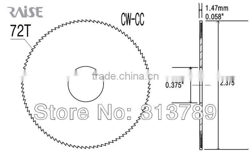 saw blades CW-CC CARBIDE slotters for HPC Blitz,Switch Blitz,CodeMax,Tiger SHARK key machine