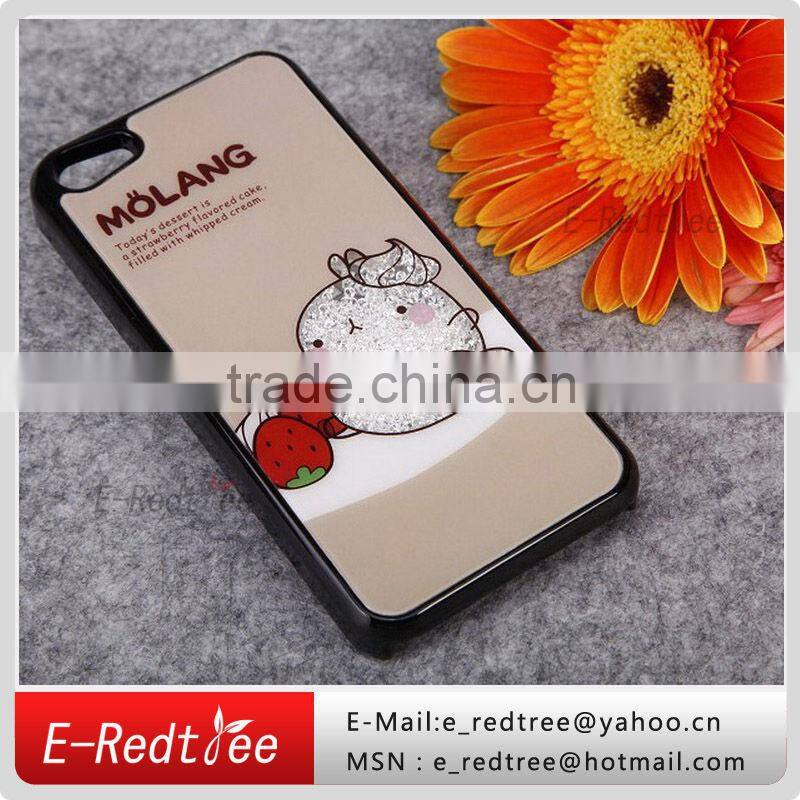 Korean molang mobile diamond covers for iphone 5, cell phone accessories
