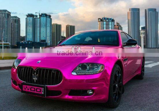 black chrome mirror vinyl film with bubbles free