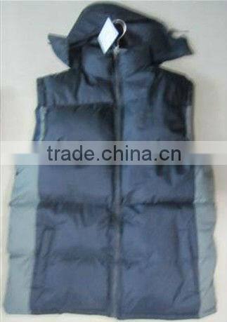 2013 new mens cheap bubble vest with hood for men
