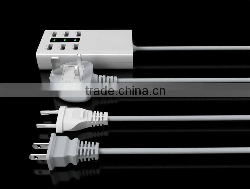 New Compatiable 6 Port USB Power Adapter for All Mobile Phone and Tablet