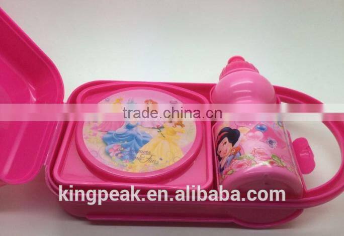 2016 Best Selling Kids Lunch Box Combo/Lunch box Combo Set for Pre-School/lunch box and water bottle set for kids