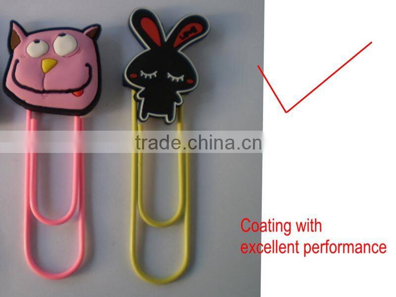 Rubber soft pvc custom paper clip