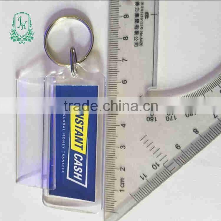 Photo insert transparent keychain acrylic photo round keychain printed chain