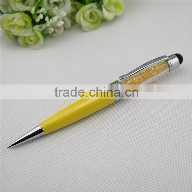 TCR-08 crystal pen with USB , fat Promotional Stylus pen