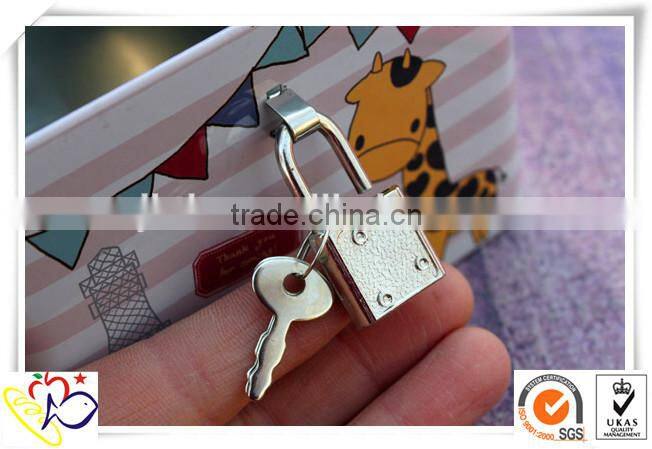 Tintop gift tin box/house top style packaging tin / tin case