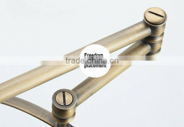 Luxury Bathroom Antique Brass rotating Makeup Mirror Cosmetic Mirror Double Faced Bath Mirrors