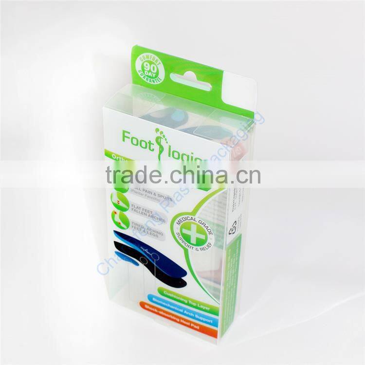 2016 customized folding plastic box for insole packaging