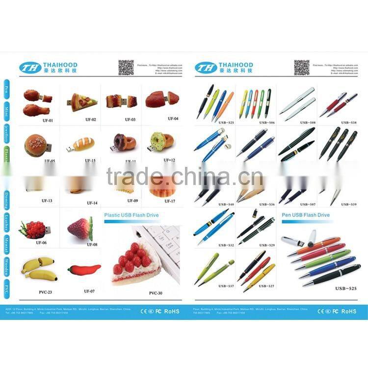 Factory Price Thin Lightweight Portable Metal USB Flash Drive with Chain