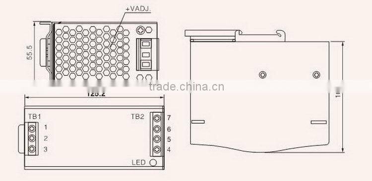 DR-75-24 75W 24V 3.2A low price top sell metal case 50hz to 60hz frequency converter
