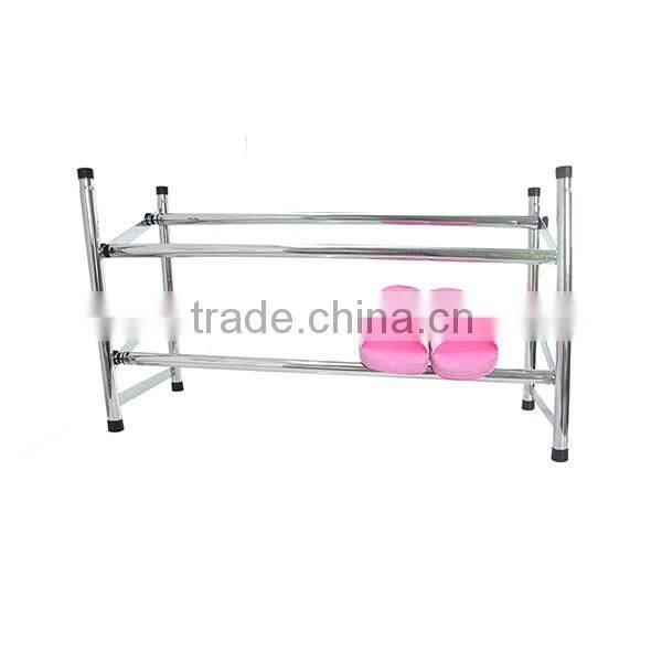 Multipurpose Flexible floding metal wire stainless steel Iron tubes with plated shoe rack shoe shelf for cabinet for living room
