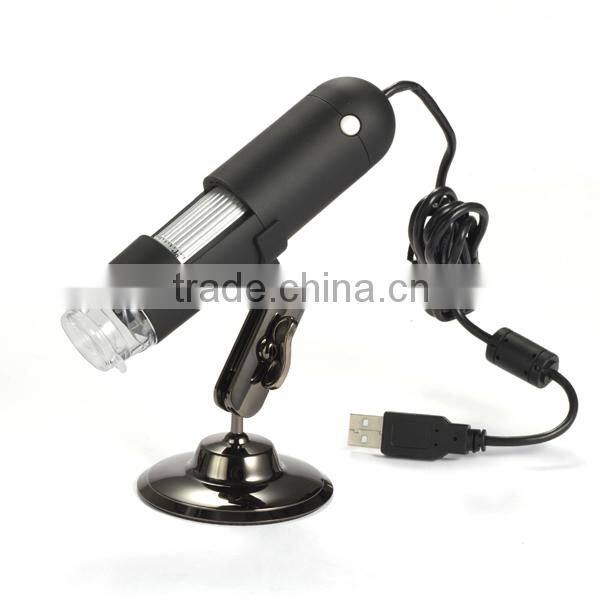 High Quality 1.3MP 400x USB Digital Microscope with stand holder and 8 LED