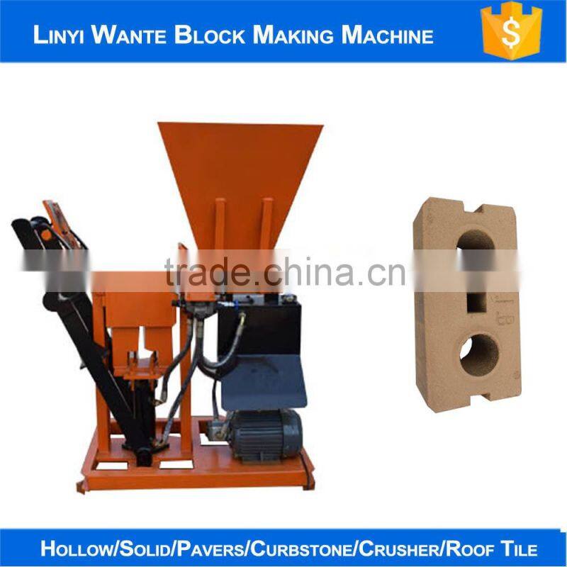 Low price hot sale WT1-25 soil clay interlocking bricks making machine production line