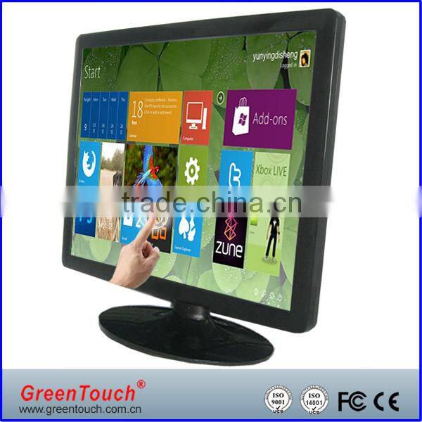 22'' high resolution computer monitor,industrial touch desktop monitor,TFT LCD Resistive screen monitor with VGA,DVA