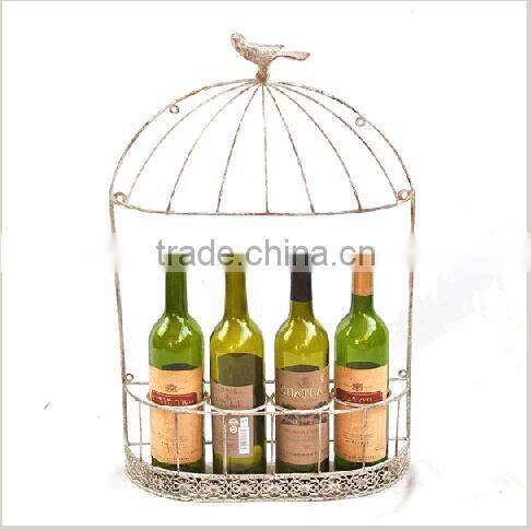 Cheaper handmade metal wine holder with bird