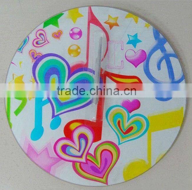 Glass wall clock, decorative clock