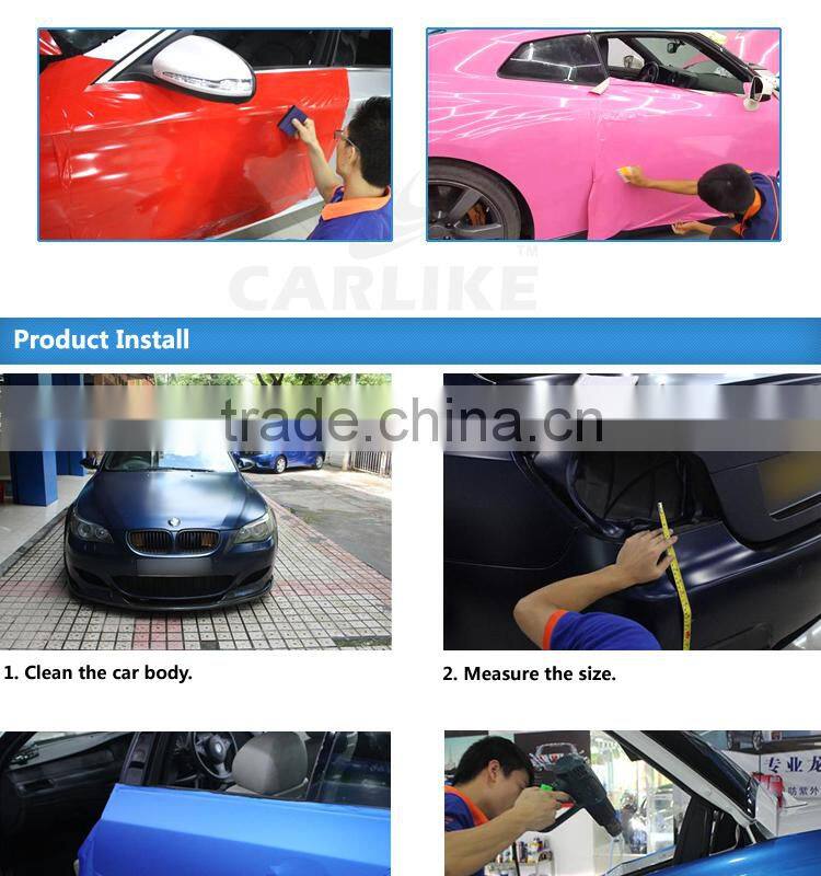CARLIKE 1.52*30M PVC Material Best Selling Green Glossy Car Body Vinyl Sticker Film