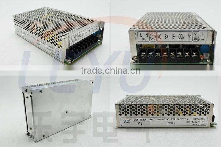 LEYU AD-155 w single output switching power supply CE RoHS high quality AD- 155 w 13.8v /13.3v switching power supply