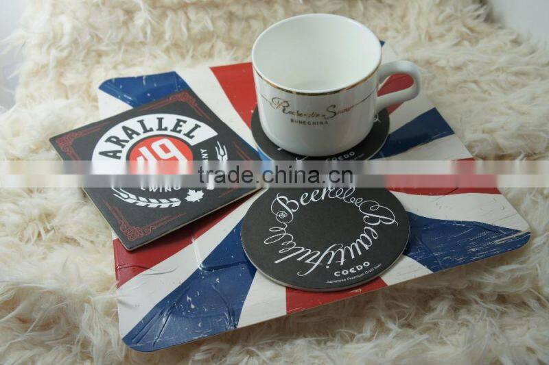 Hot sale absorbent cardboard blank coaster custom coasters