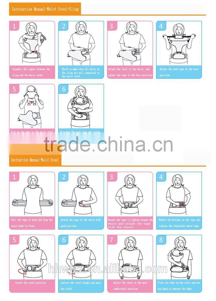 Eco-friendly materials and fine design cotton baby sling