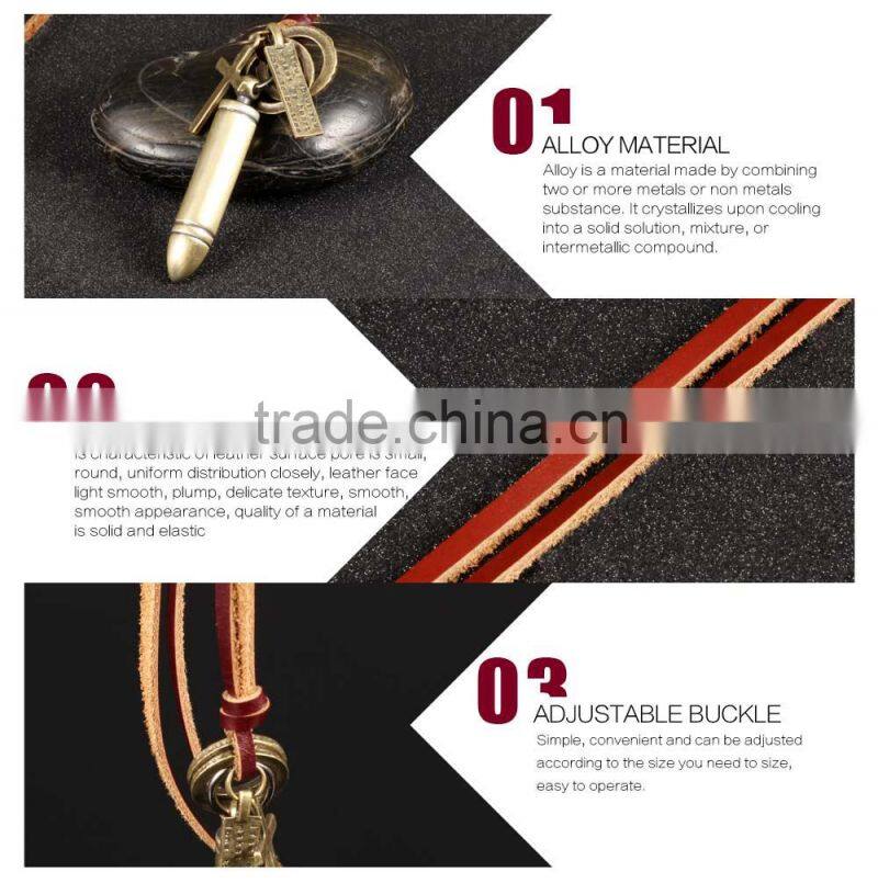 Custom Jewelry Fashion Alloy Bullet Jewlery Necklace