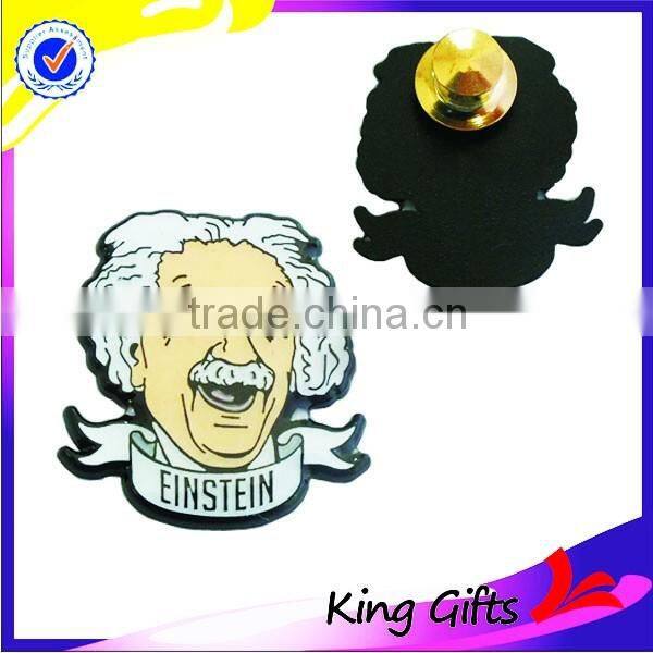 Custom Einstein's head portrait lapel pins
