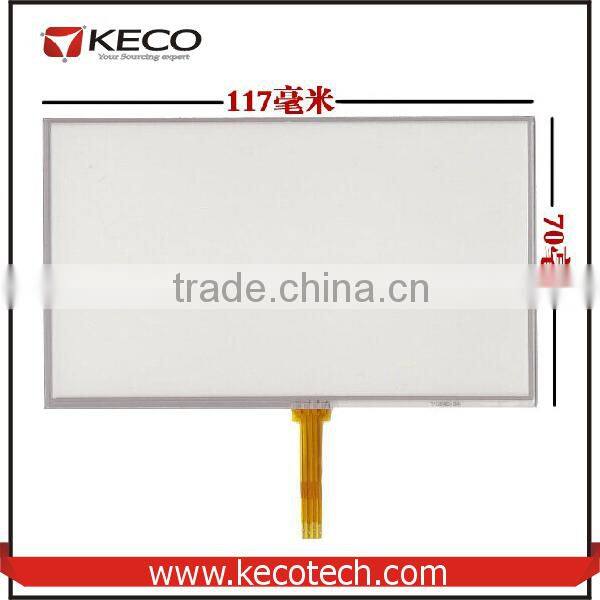 5 5.0 inch General 4 wire resistive 117*70 117mm*70mm HSD050IDW1-A20 touch glass digitizer Screen