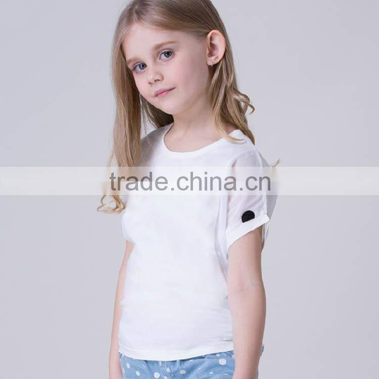 2015 hot sale children wear lovely pattern cotton with children chiffon dress and kids wholesale tshirt with kids wear manufactu