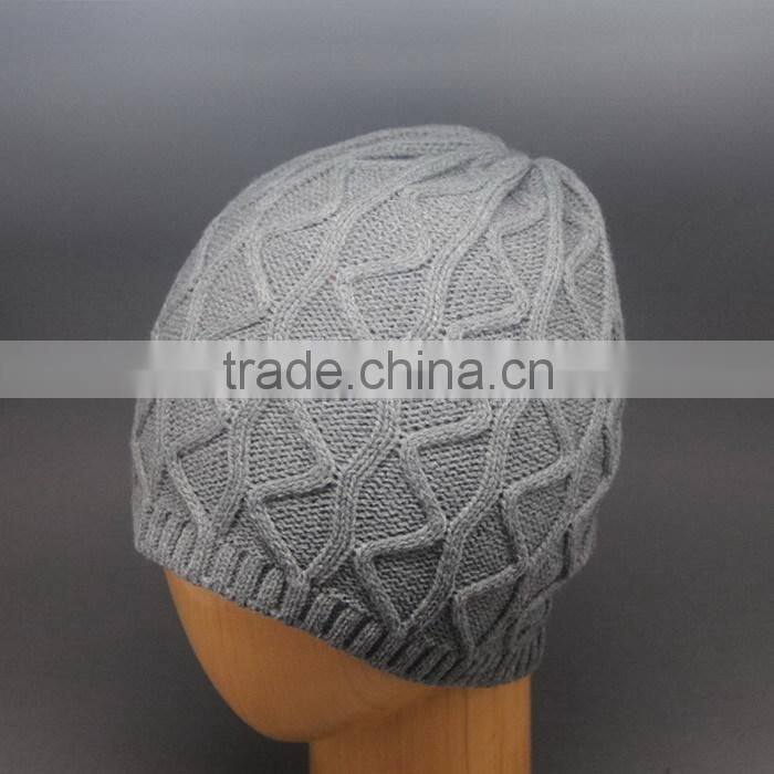 CUSTOM ACRYLIC CABLE BLANK BEANIE HAT FACTORY CHINA