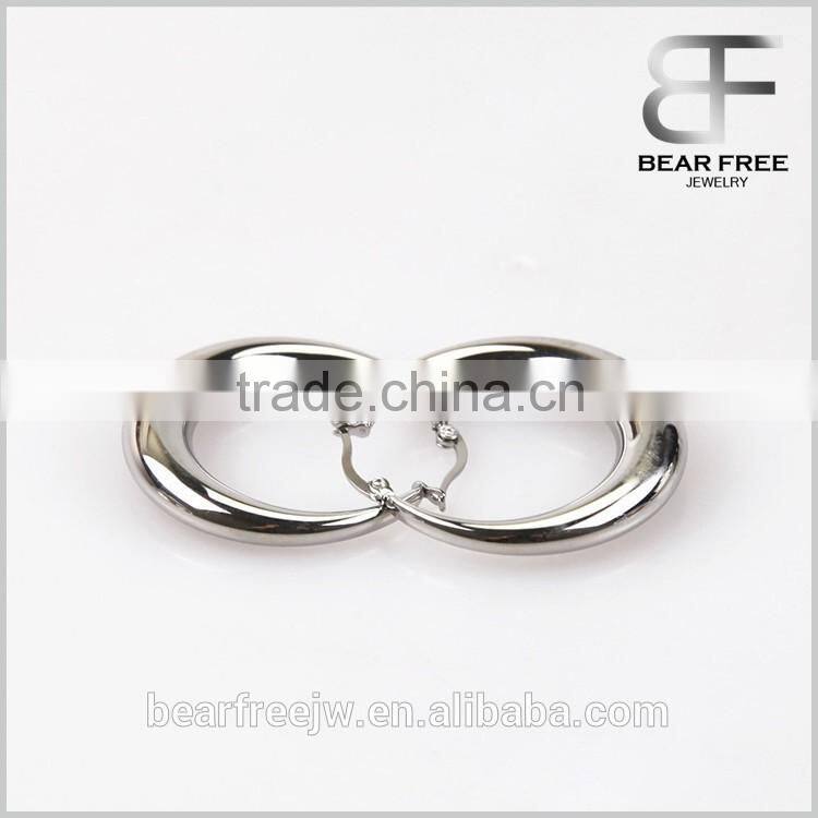 Factory Direct Price High Polished Stainless Steel Hoops Womens Mens Huggie Earrings