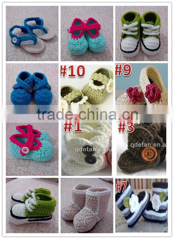 hot sale handmade crochet baby shoes