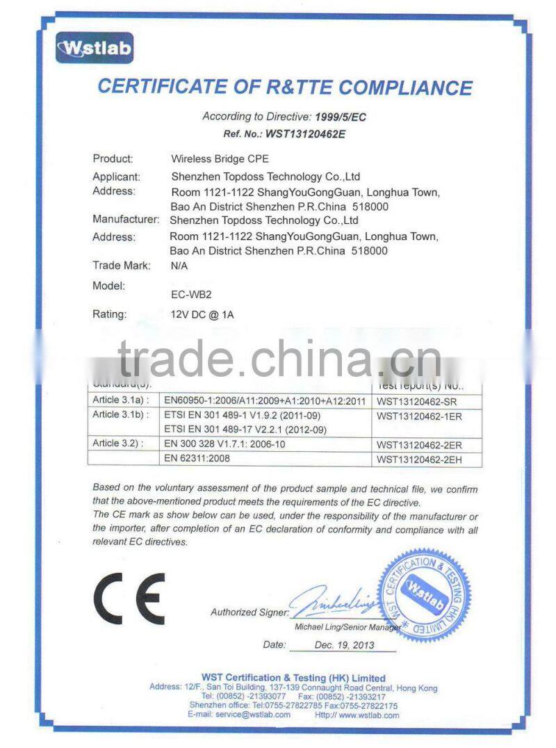 preload with OPEN-WRT system wireless wifi outdoor access point