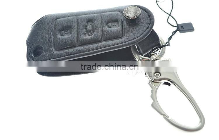 Car Genuine Leather Remote Key Cover Case For Audi A3 A4 A6 A8 TT Q7 S6 Fold Accessories