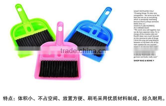 modle3880 R shape mini desktop cleaning brush,computer keyboard brush broom and dustpan clean brush kit